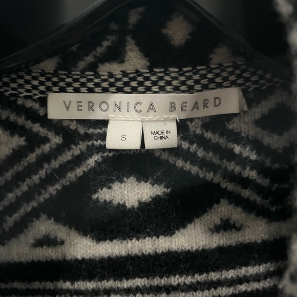 Veronica Beard Black and White Geometric Cardigan - Picture 3 of 3